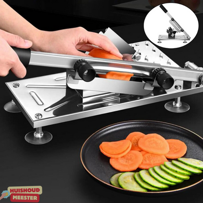 KitchenSlicer – Professionell skärmaskin för hemmet | Justerbart blad, hållbart rostfritt stål
