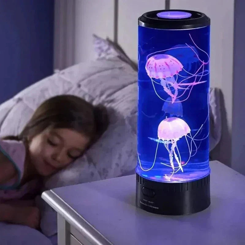 AquaGlow - LED Manet Nattlampa – Sfe belysning för Vardagsrum och Sovrum