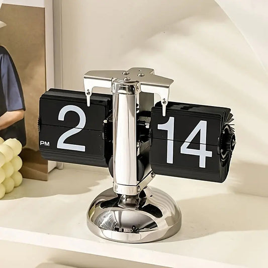 Elegance Flip Clock Retro Charm för Stylish Decor