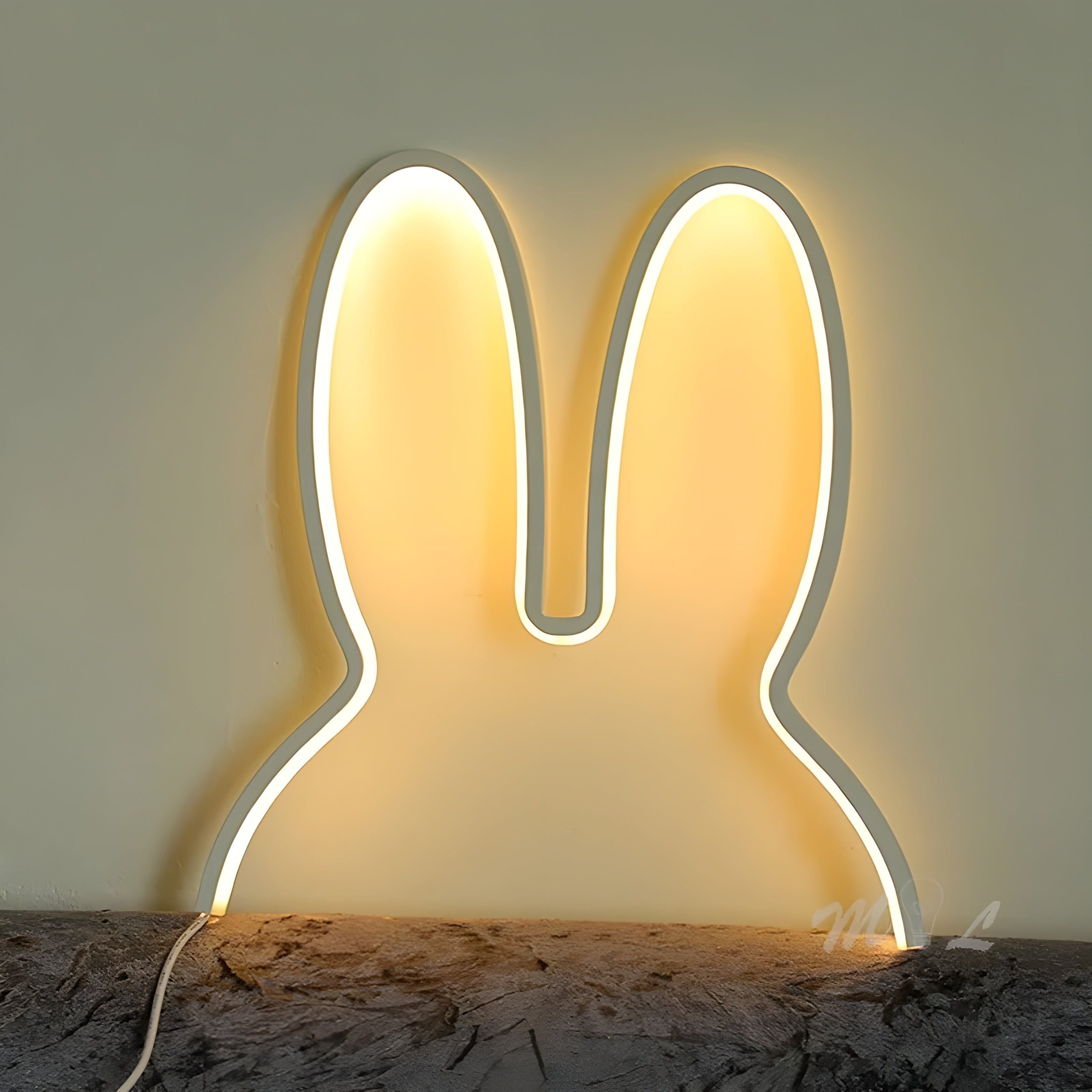 BunnyGlow Light - Återuppladdningsbar kanin barnrum sovrum LED-nattlampa