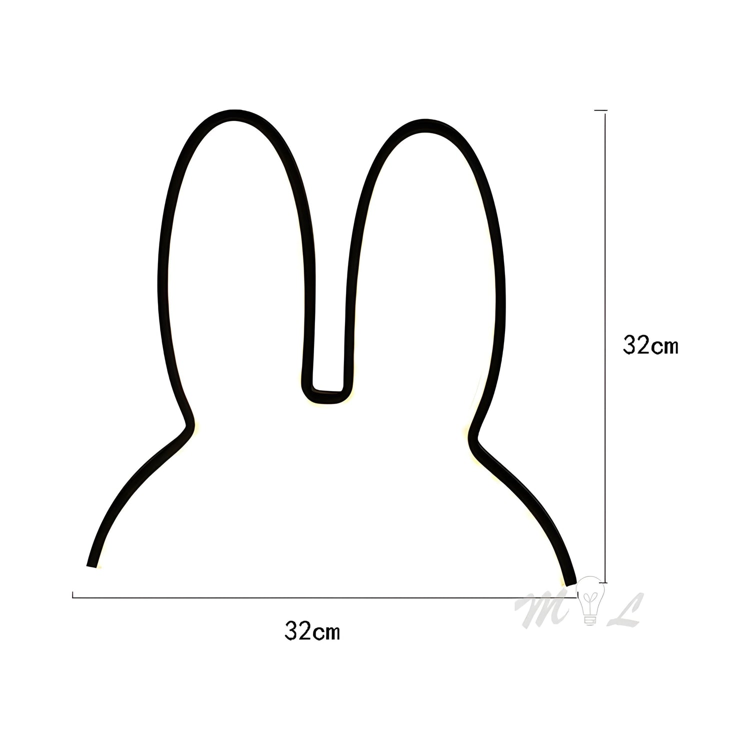 BunnyGlow Light - Återuppladdningsbar kanin barnrum sovrum LED-nattlampa