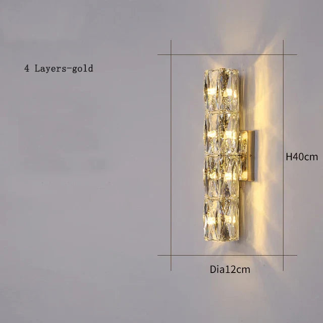 CrystalLuxe - Kunglig Sovrums Vägglampa