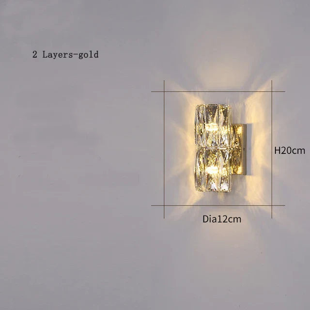 CrystalLuxe - Kunglig Sovrums Vägglampa