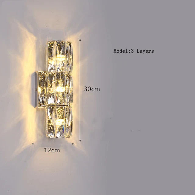 CrystalLuxe - Kunglig Sovrums Vägglampa