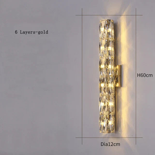 CrystalLuxe - Kunglig Sovrums Vägglampa