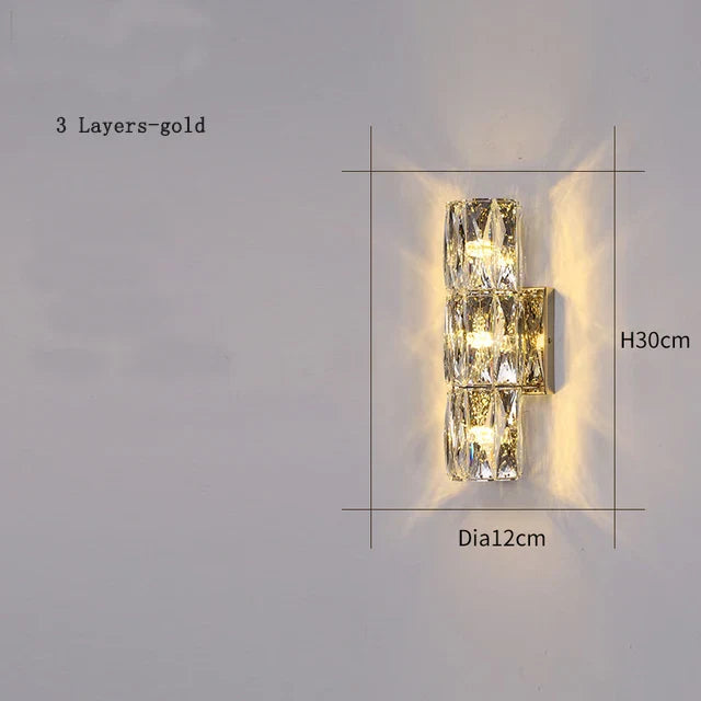 CrystalLuxe - Kunglig Sovrums Vägglampa