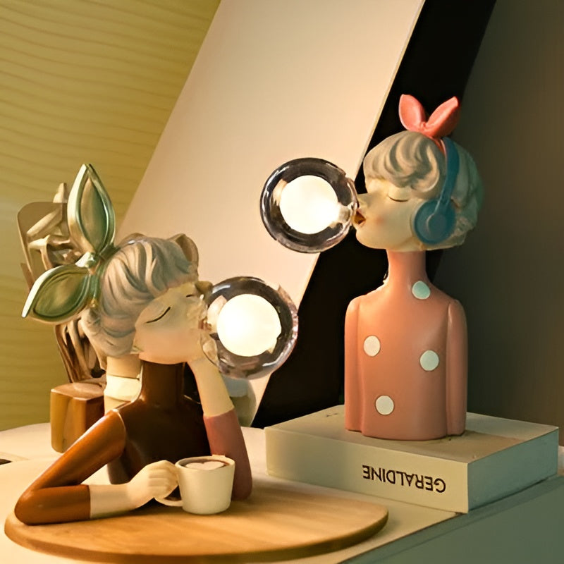 Alunora | Skulptural LED-bordlampa med stämningsljus &amp; USB-drift