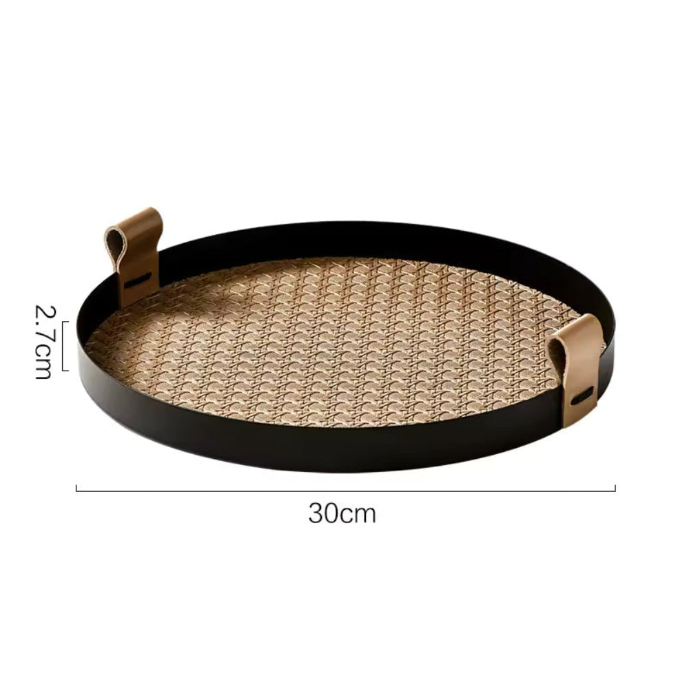 Nordic inspired rattan weave tray