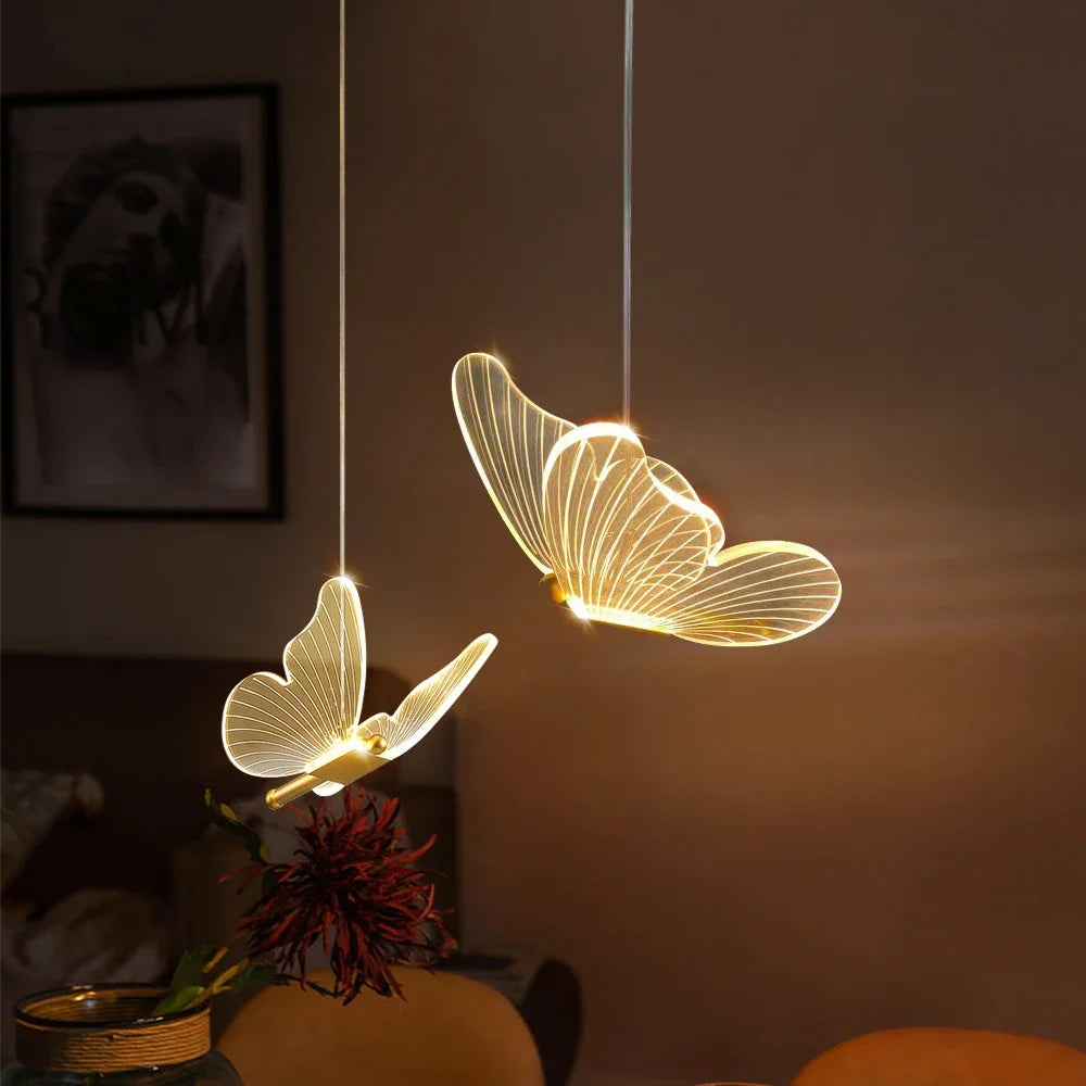 FlutterGlow - LED fjäril hänglampor