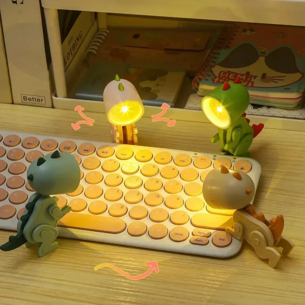 DinoGlow – Söt Dinosaurie LED Bordslampa för Barnrum | Dimbart &amp; Justerbar