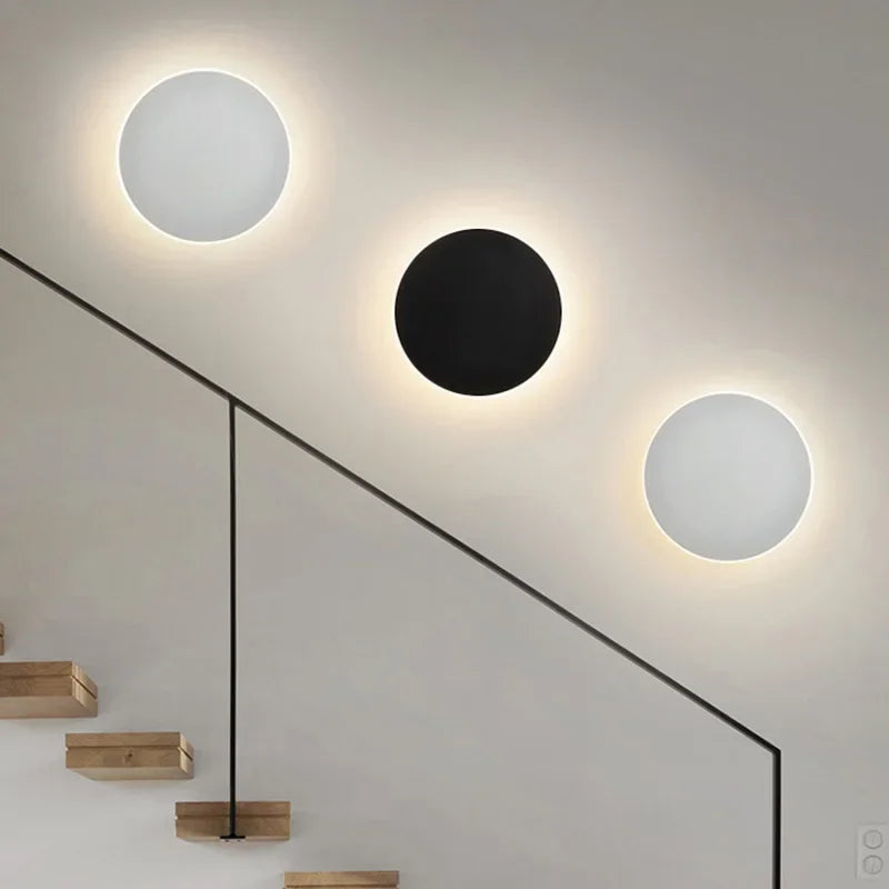SleekGlow - Modern Rund LED Vägglampa