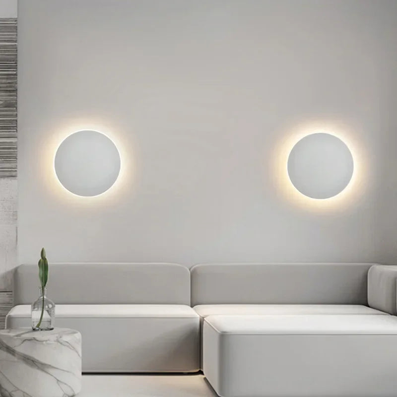 SleekGlow - Modern Rund LED Vägglampa