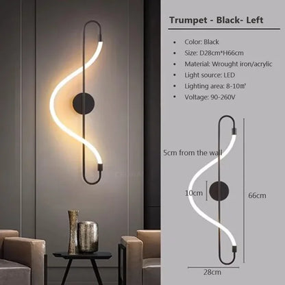 LumiForge - Modern Vägglampa i Järn