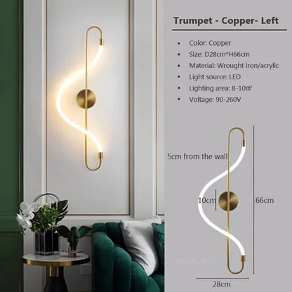 LumiForge - Modern Vägglampa i Järn