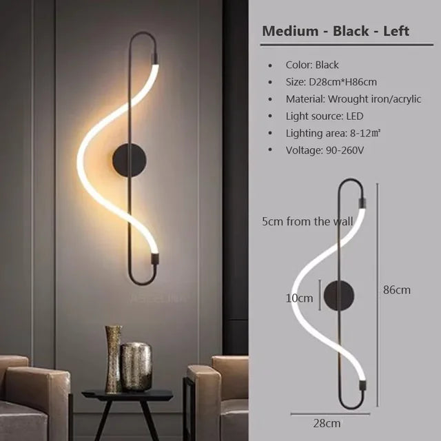 LumiForge - Modern Vägglampa i Järn