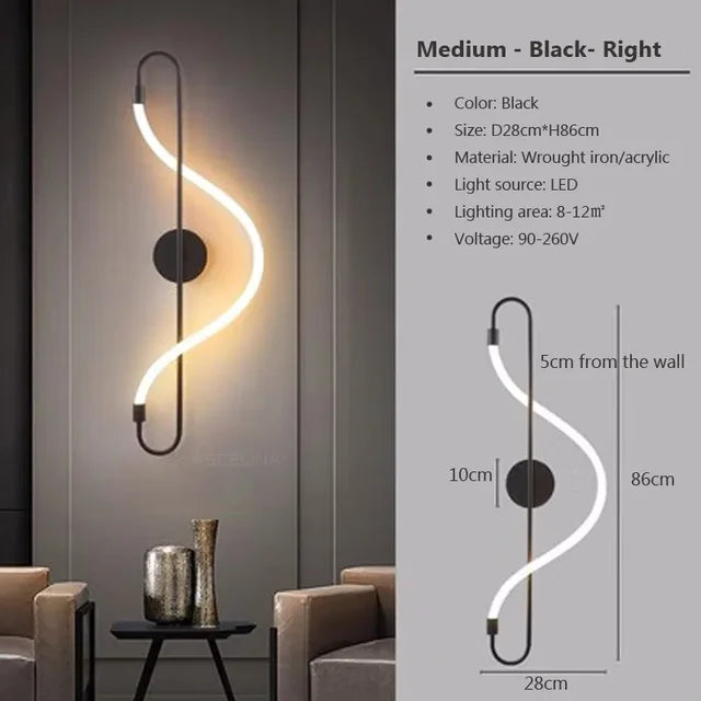 LumiForge - Modern Vägglampa i Järn