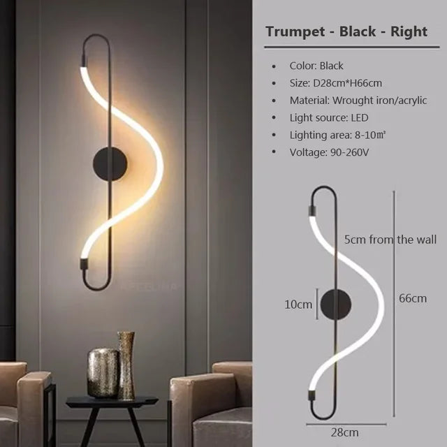 LumiForge - Modern Vägglampa i Järn