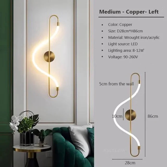 LumiForge - Modern Vägglampa i Järn