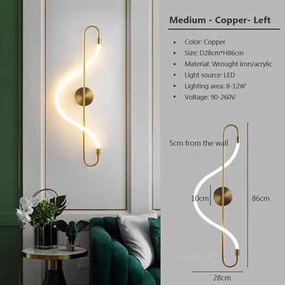 LumiForge - Modern Vägglampa i Järn