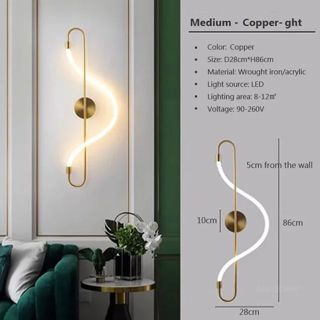 LumiForge - Modern Vägglampa i Järn