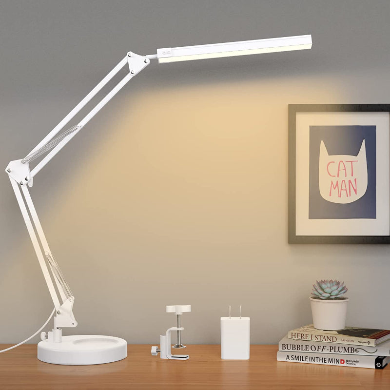 LED Skrivbordslampa - Bureaulampa med Klämma och Svängbar Arm