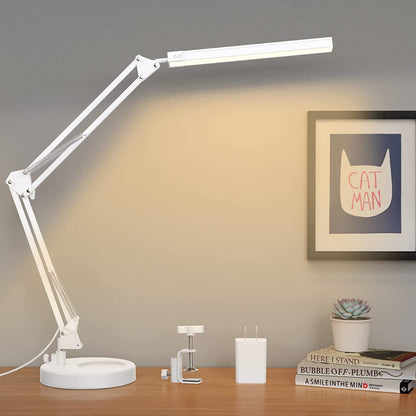LED Skrivbordslampa - Bureaulampa med Klämma och Svängbar Arm