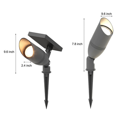 Trädgård Solar LED Landskaps Spotlights Svart