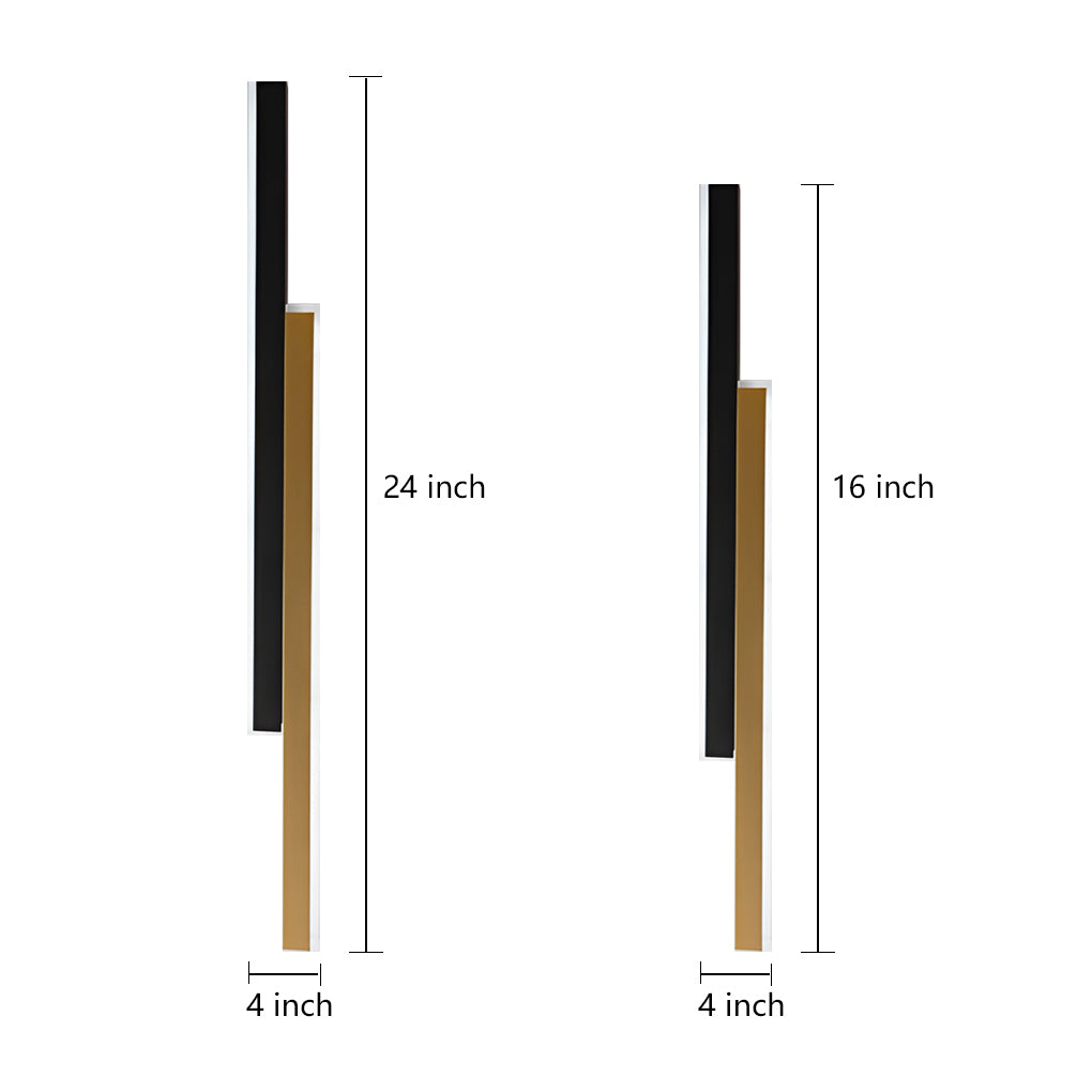 Vägglampa Modern Svart Akryl Remslampa