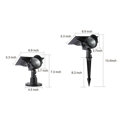 Utomhus Solenergi Trädgårds Spotlights Justerbar LED