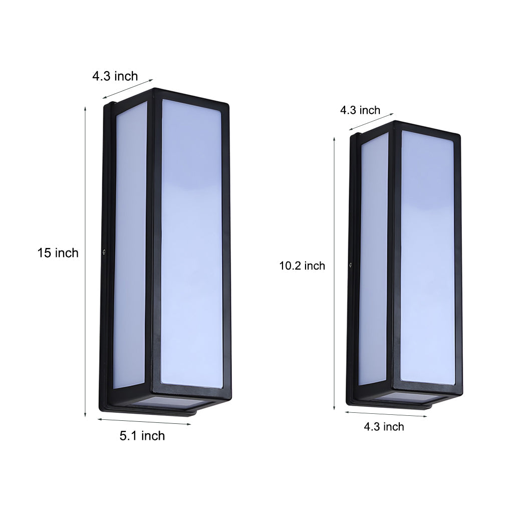 Utomhus vägglampa svart aluminium lyktstolpe