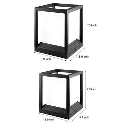 Utomhus solcells LED-ljuskälla svart aluminium