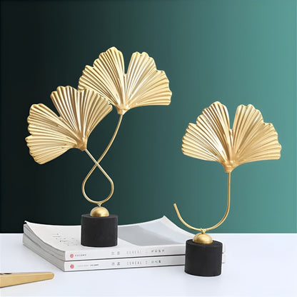 Ginkgo Delight - Minimalistisk Ginkgobladskulptur Dekoration