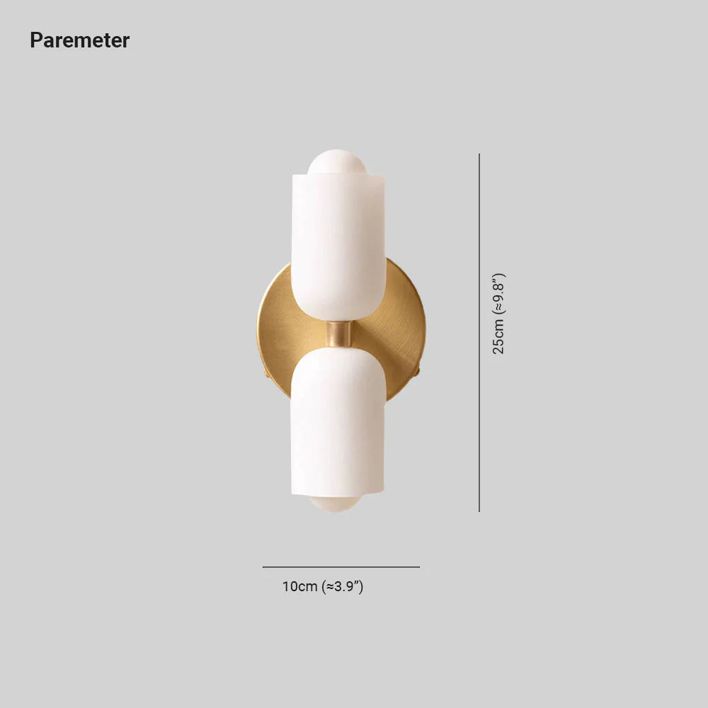Morandi Moderne LED Vägglampa Svart Glas Sovrum/Vardagsrum