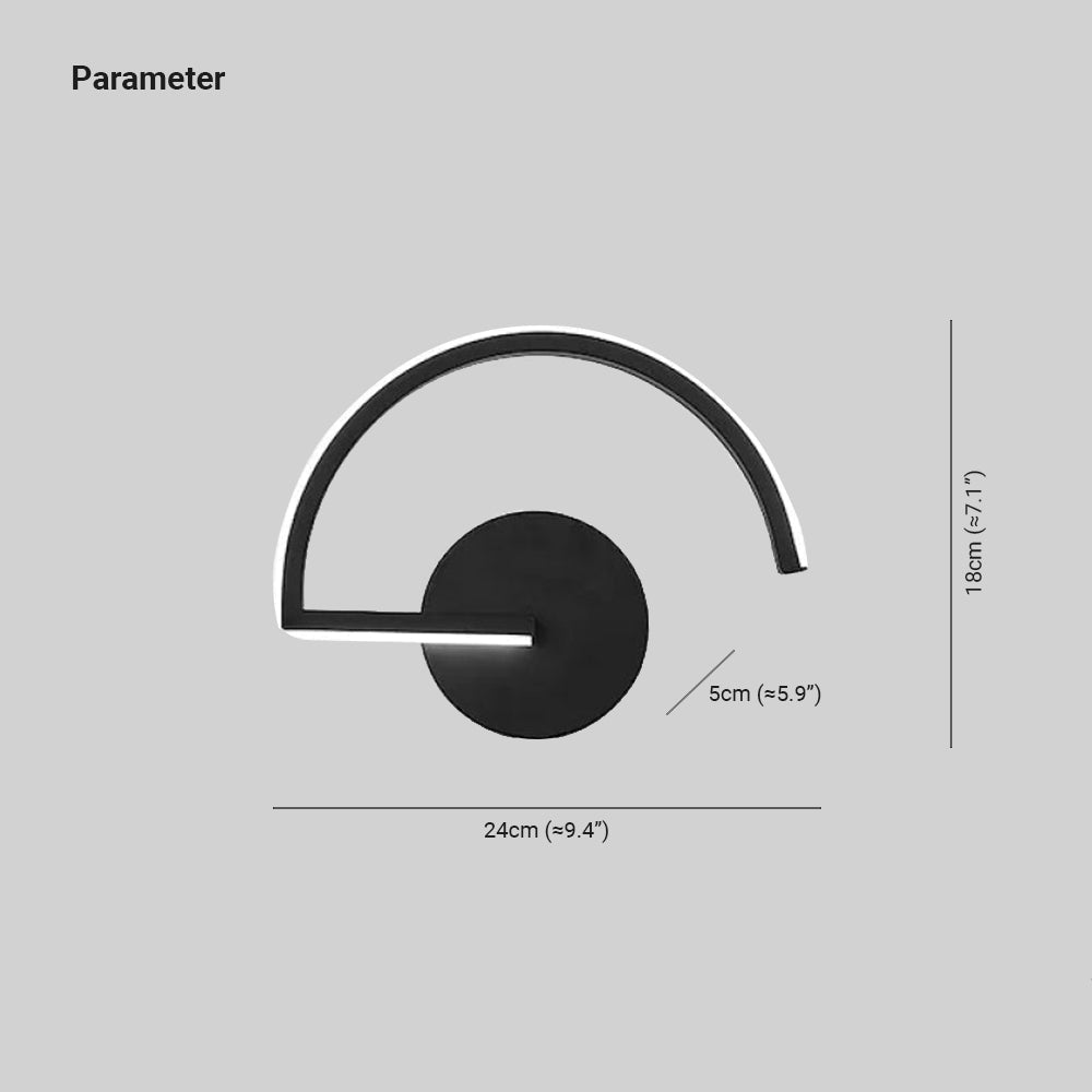 Modern LED Vägglampa Svart/Vit Metall