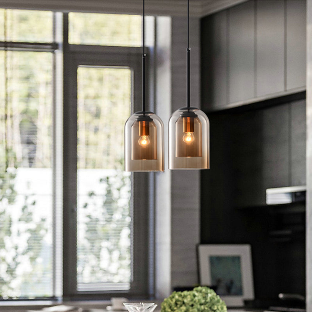 LuxeBeam Light - Modern taklampa i dubbel glas