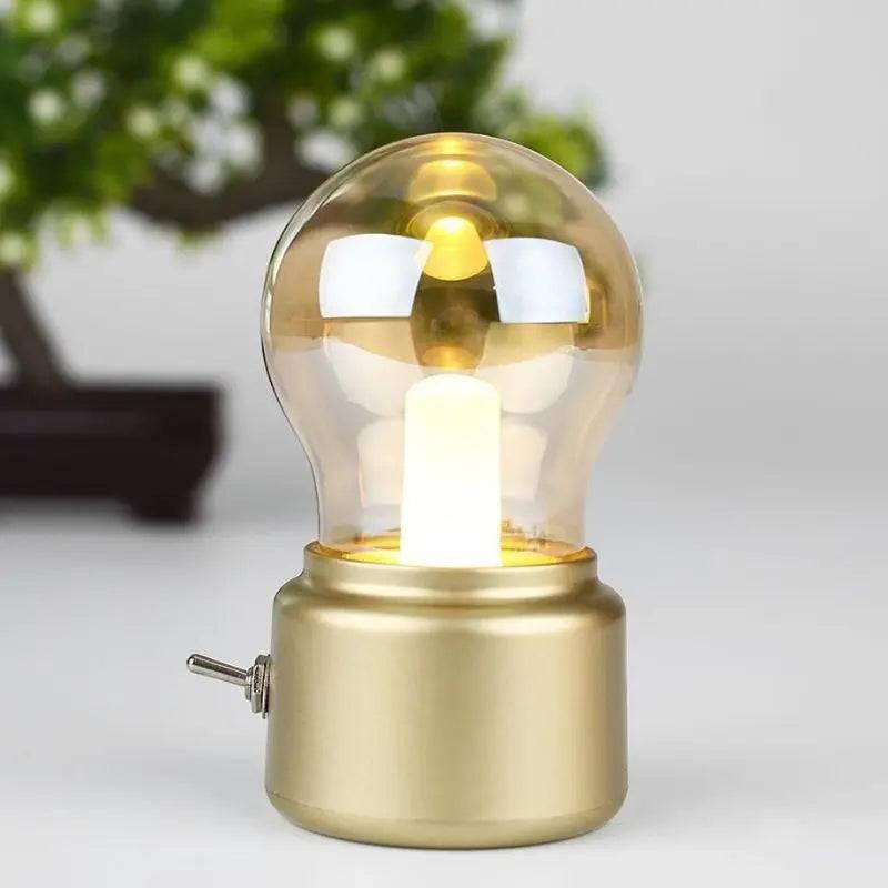 RustGlow – Trådlös Vintage LED-sänglampa med industriell design och USB-uppladdningsfunktion