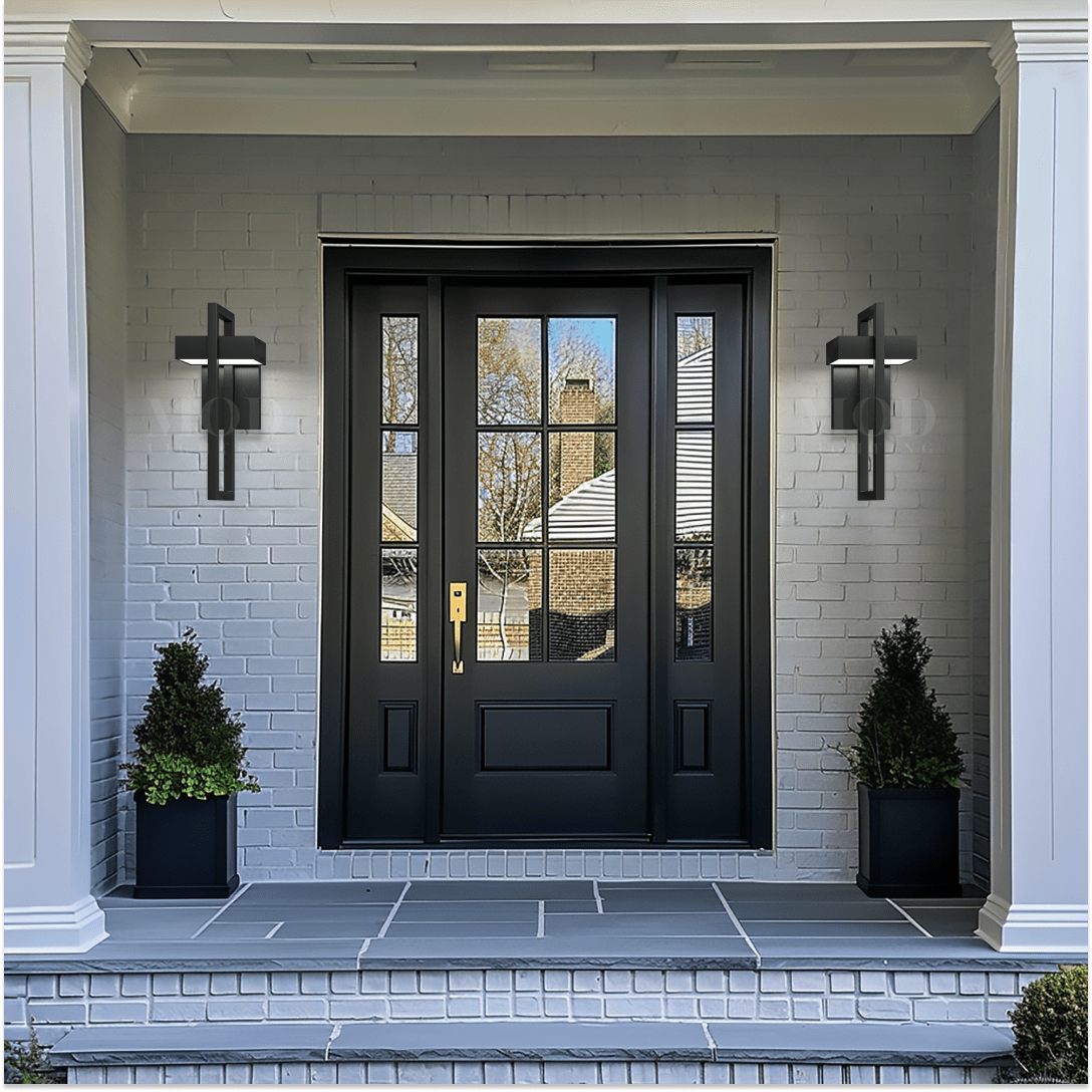 Vägglampa Svart Modern Utomhuslykta