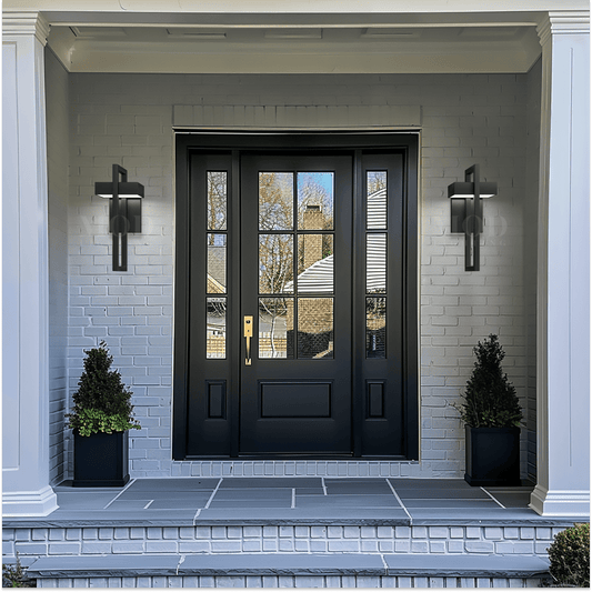 Vägglampa Svart Modern Utomhuslykta