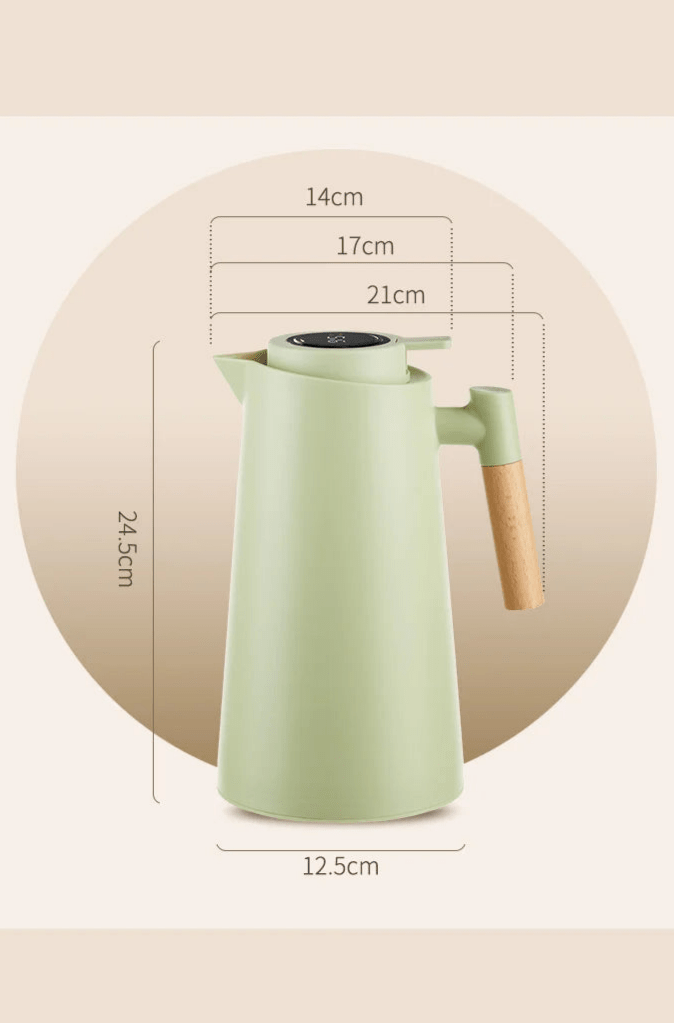 Lattea – Termoskan med temperaturvisning, läckagesäker design &amp; trähandtag