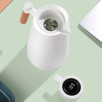 Lattea – Termoskan med temperaturvisning, läckagesäker design &amp; trähandtag