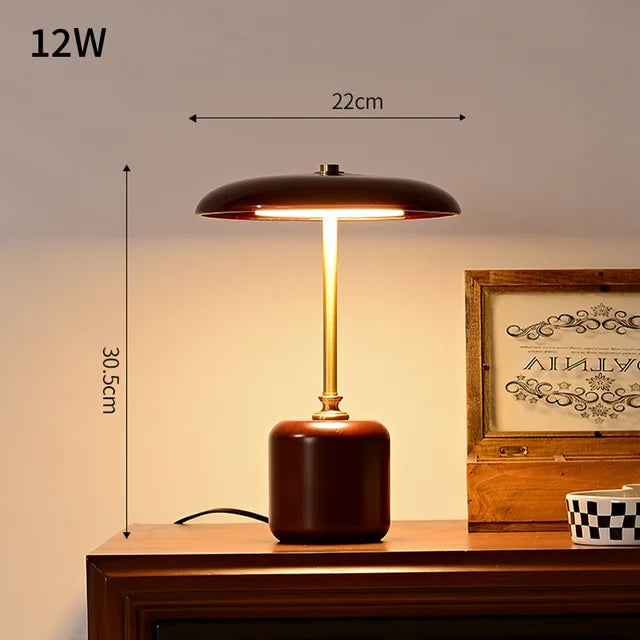 MushroomLuxe - Modern LED Bordslampa i Glas | Dimbar &amp; Stilren Design