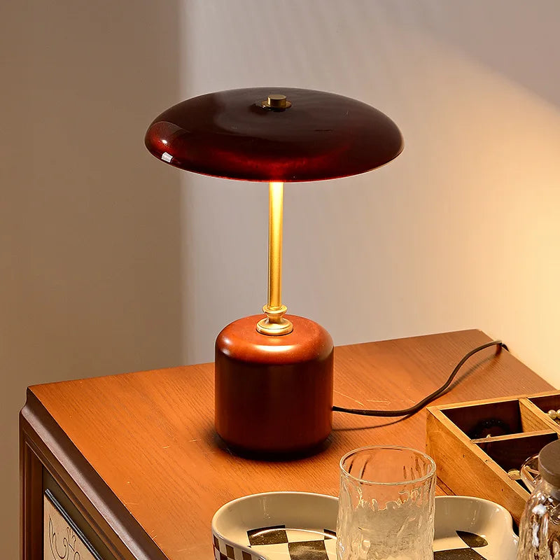 MushroomLuxe - Modern LED Bordslampa i Glas | Dimbar & Stilren Design