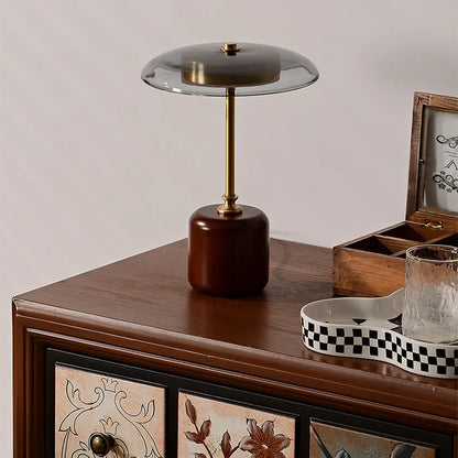 MushroomLuxe - Modern LED Bordslampa i Glas | Dimbar &amp; Stilren Design