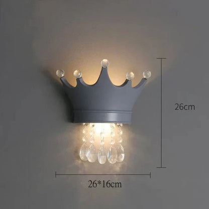 RoyalGlow - Kroon Vägglampa med Kristaller – Elegant LED-Lampa