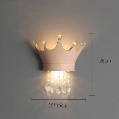 RoyalGlow - Kroon Vägglampa med Kristaller – Elegant LED-Lampa