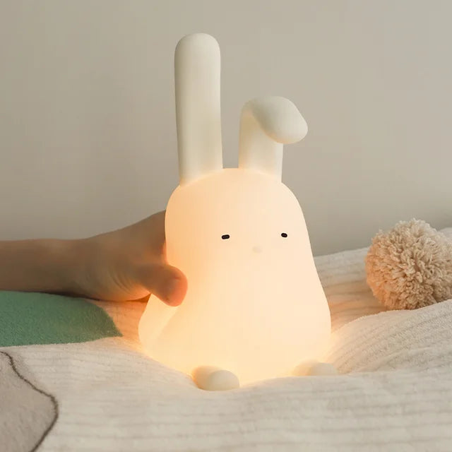 BunnyGlow - Dimbart LED-nattlampa för barn med touchkontroll och USB-laddningsfunktion