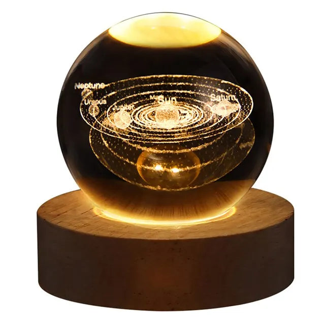 GalaxyGlow - Solsystem Bordslampa – LED Belysning med Planetdesign