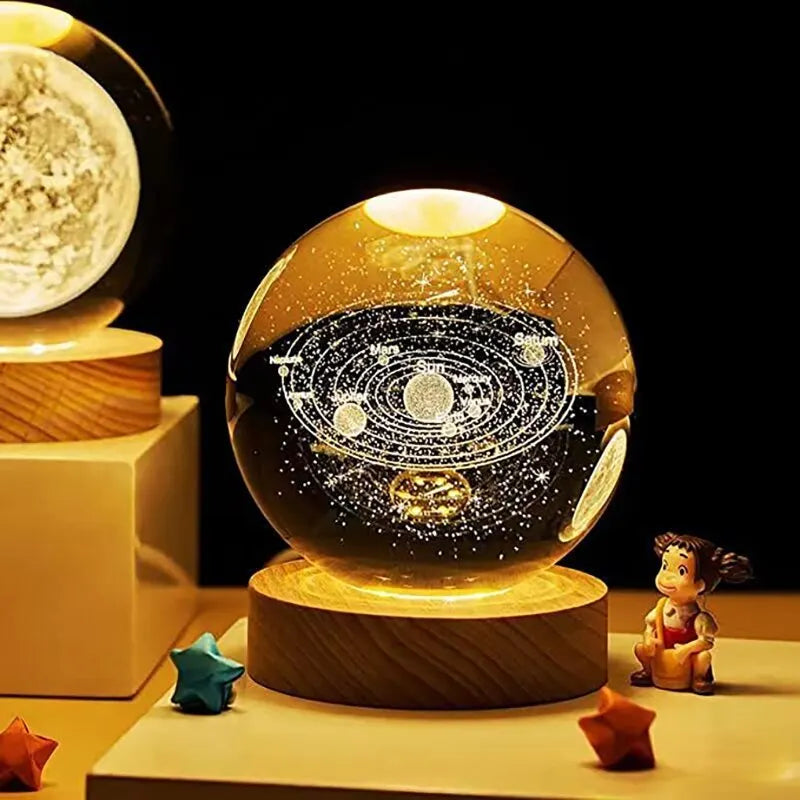GalaxyGlow - Solsystem Bordslampa – LED Belysning med Planetdesign