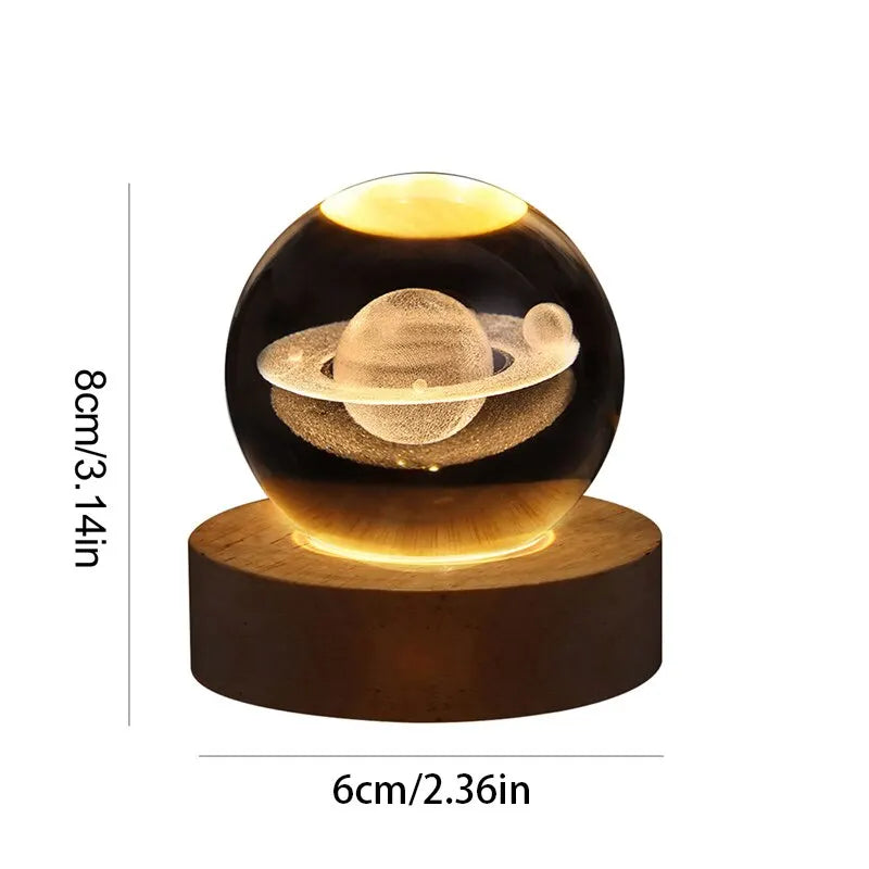 GalaxyGlow - Solsystem Bordslampa – LED Belysning med Planetdesign