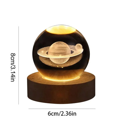 GalaxyGlow - Solsystem Bordslampa – LED Belysning med Planetdesign